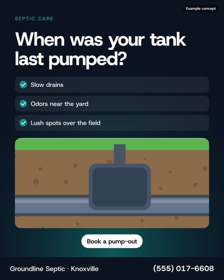 Example Septic ad: When was your tank last pumped?