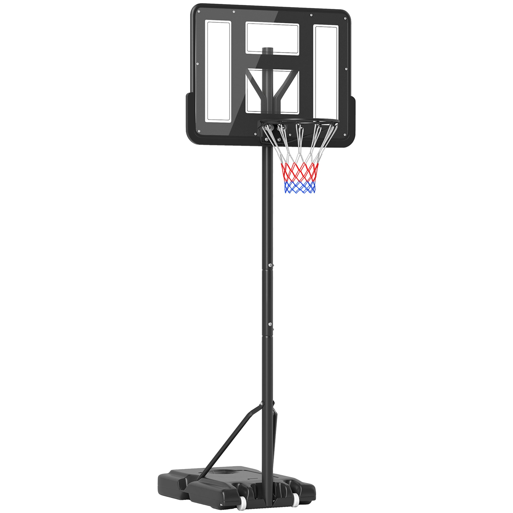 Soozier Portable Basketball Hoop, 5ft-10ft Height Adjustable with Wheels
