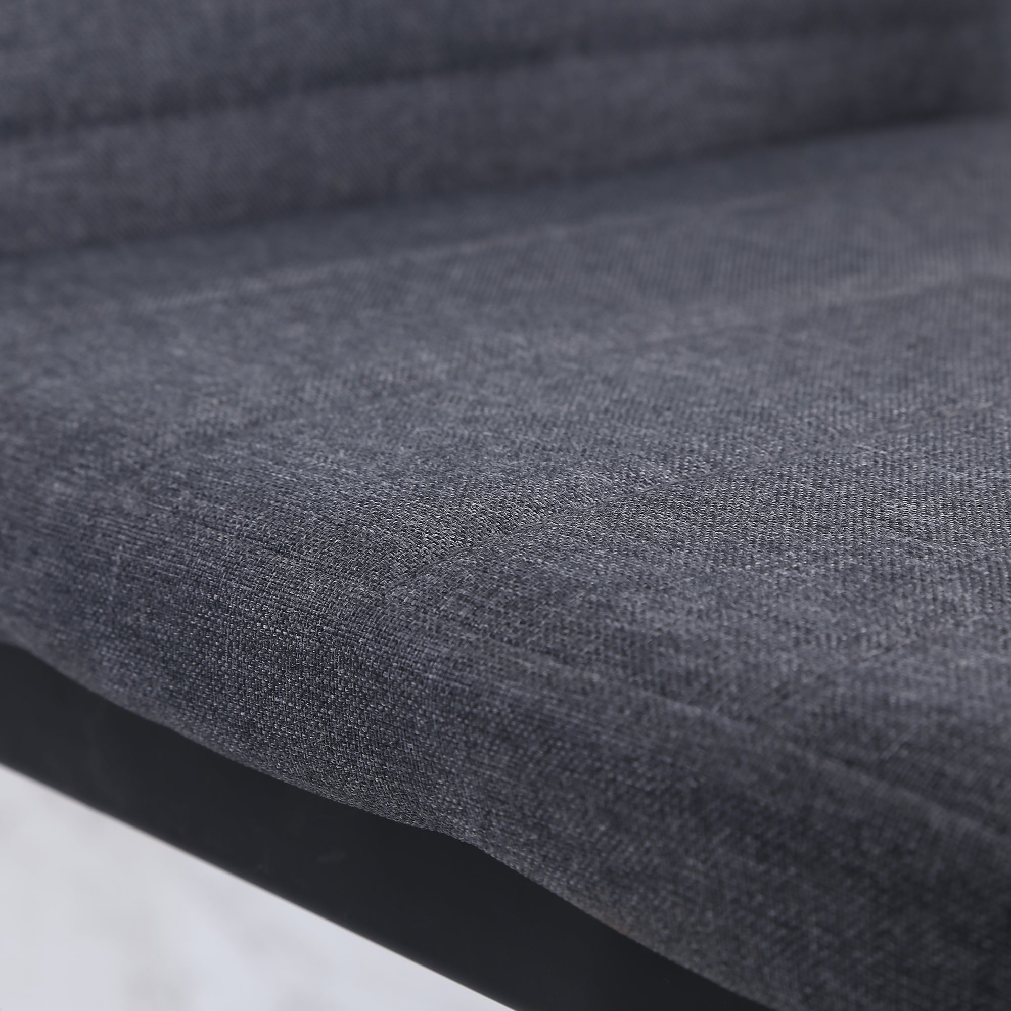 Modern Dining Chairs Set of 4, Upholstered Linen Fabric Kitchen Chairs with Channel Tufting and Metal Legs for Living Room, Dining Room, Bedroom, Grey