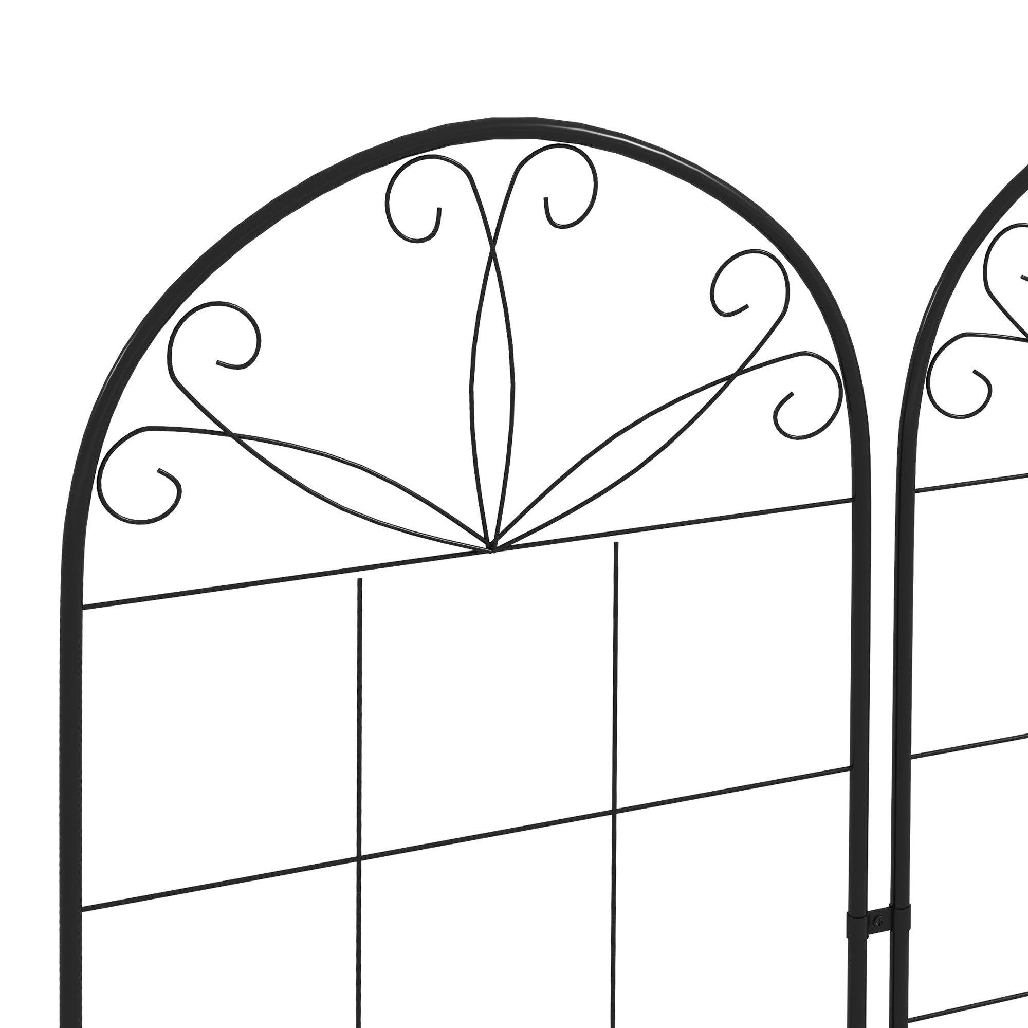 2 Pcs Garden Trellis for Climbing Plants, Outdoor Metal Trellis Plant Support Trellises for Patio, Lawn, Backyard