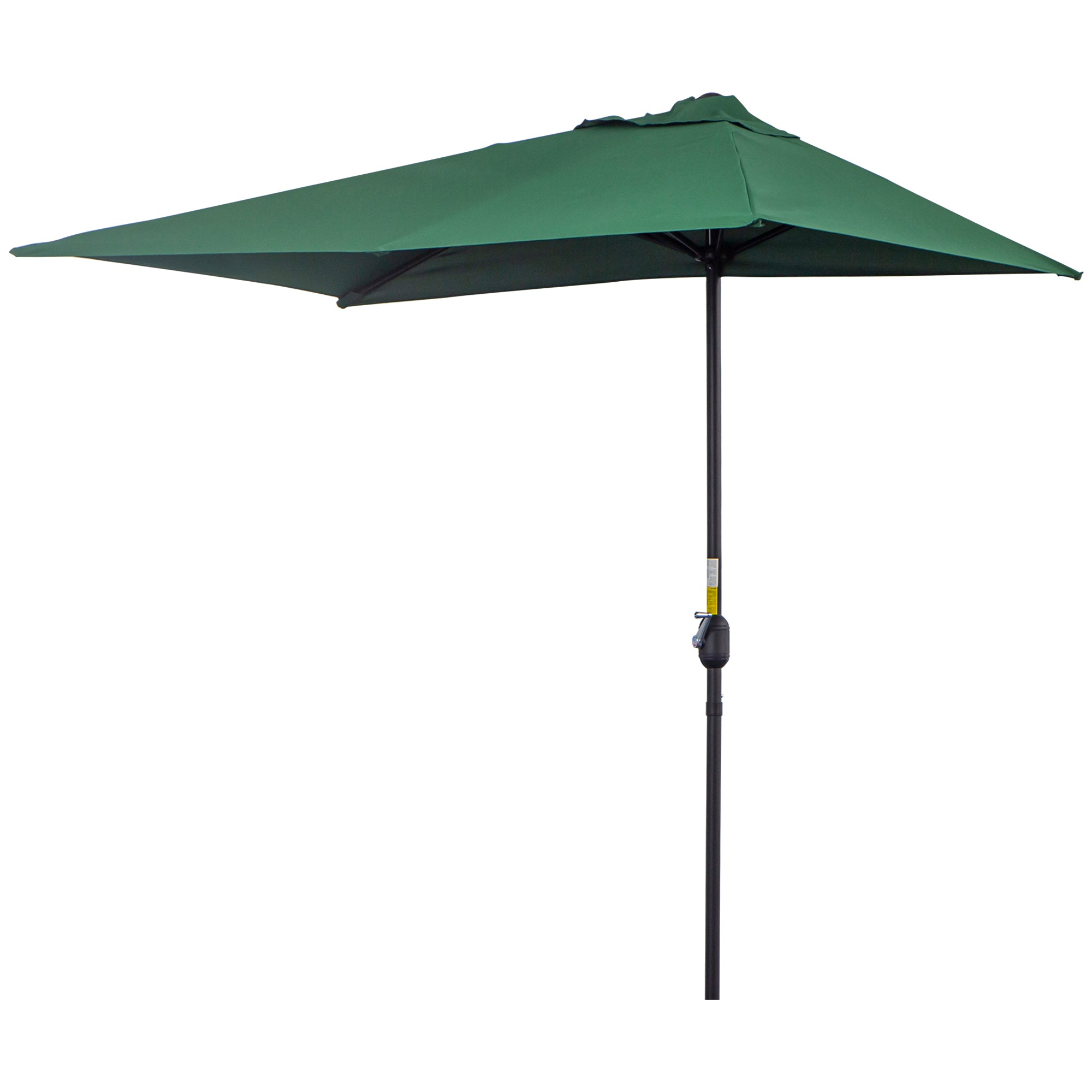 8ft Half Umbrella Outdoor Balcony Parasol Patio Garden Outdoor Window Sun Shade w/ 5 Ribs, Green