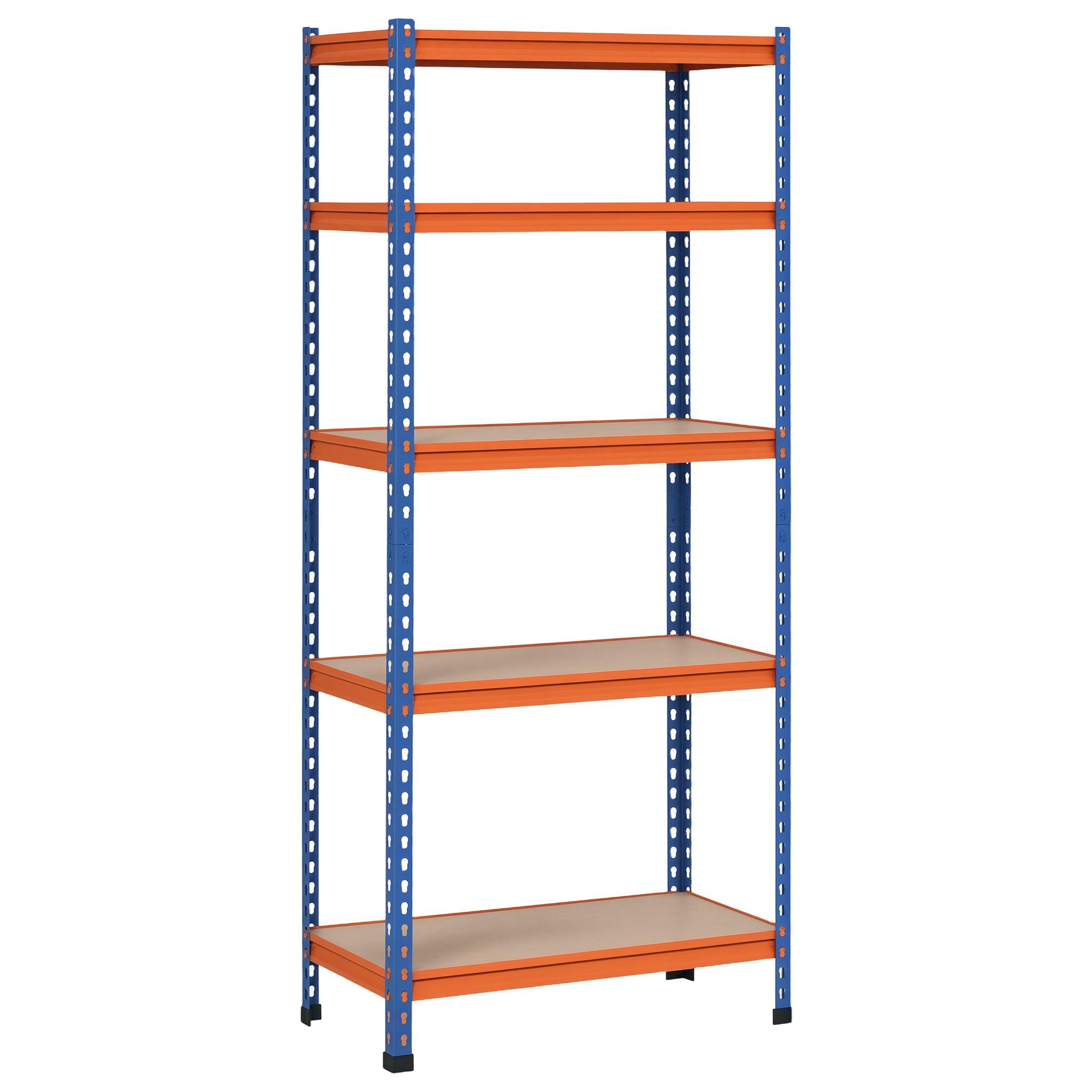 5-Tier Heavy Duty Garage Shelf, Metal Shelving Unit with Adjustable Shelves, Metal Frame, 31.5"x15.75"x71.75", 3300 lbs Capacity for Workshop, Shed, Office