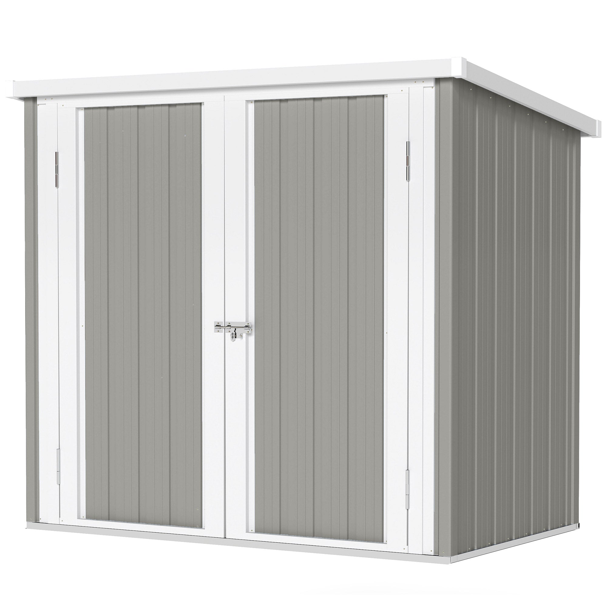 5' x 3' Metal Garden Storage Shed, Tool House with Double Doors for Backyard, Patio, Lawn
