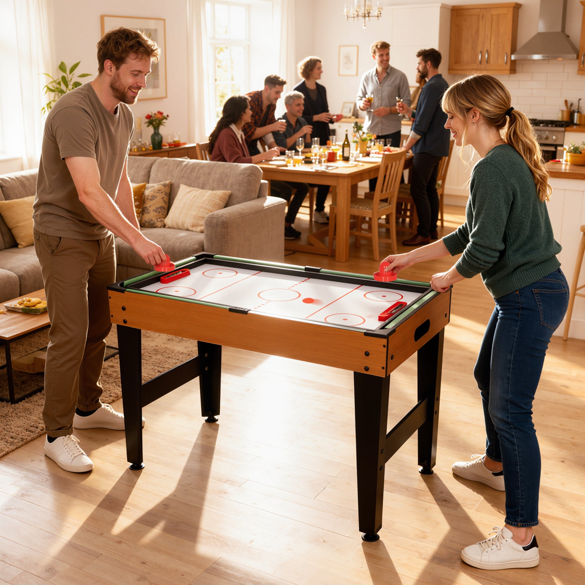 Soozier 53 in 5-in-1 Combo Multi Game Table with Foosball, Pool, Hockey, Table Tennis, Basketball for Kids and Adults