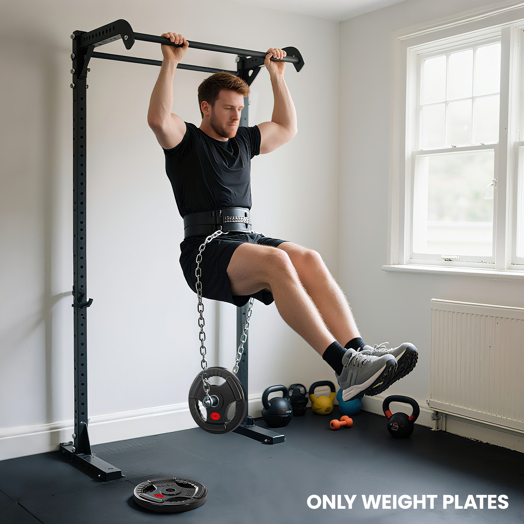 Soozier Weight Plates Set, 2-Inch Barbell Weights Set w/Tri-Grips for Home Gym Weightlifting and Strength Training, 2 x 33lbs