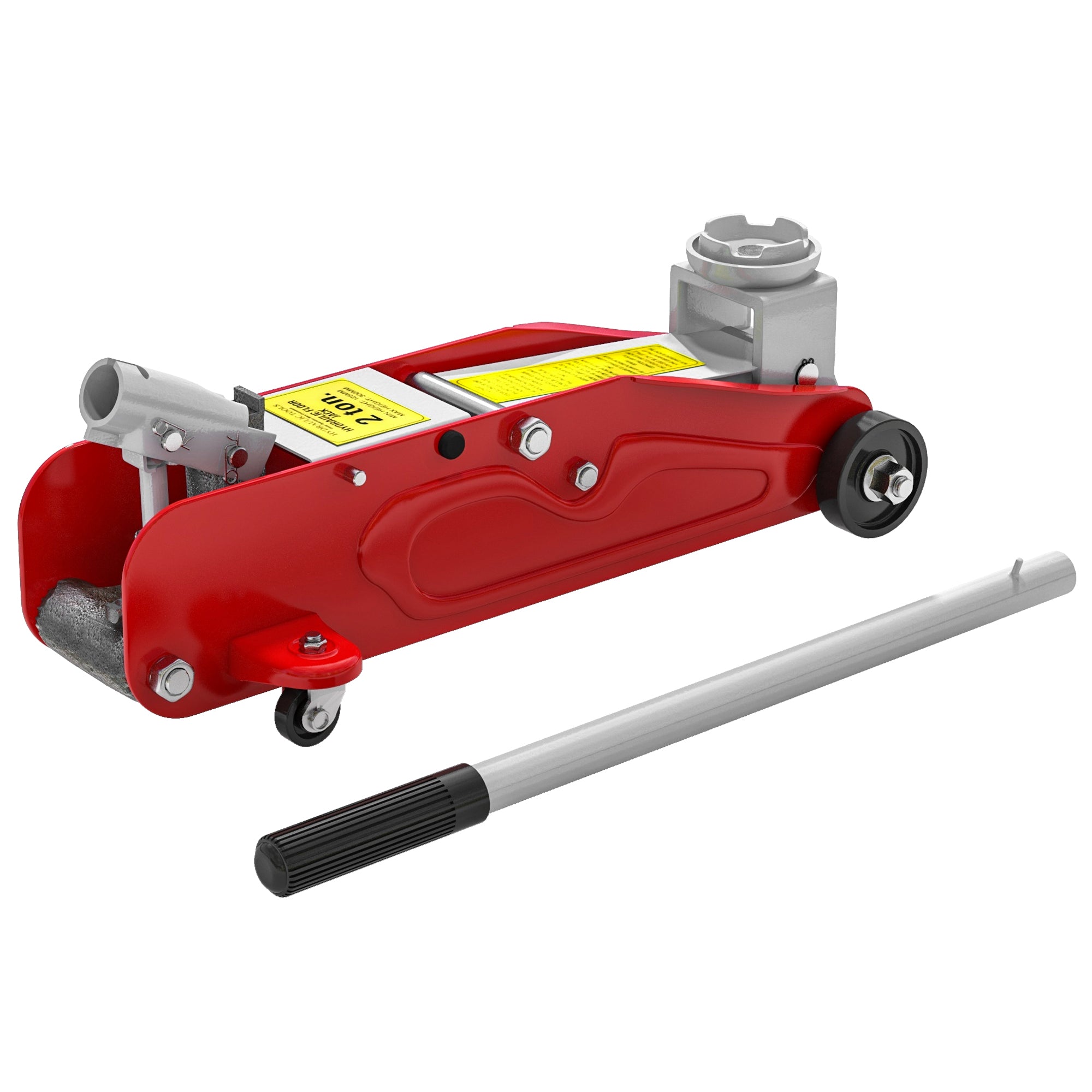 Low Profile Jack, Hydraulic Racing Floor Jack, 4.7"-11.8" Lifting Range, 2 Ton (4,000 lb) Capacity, Red
