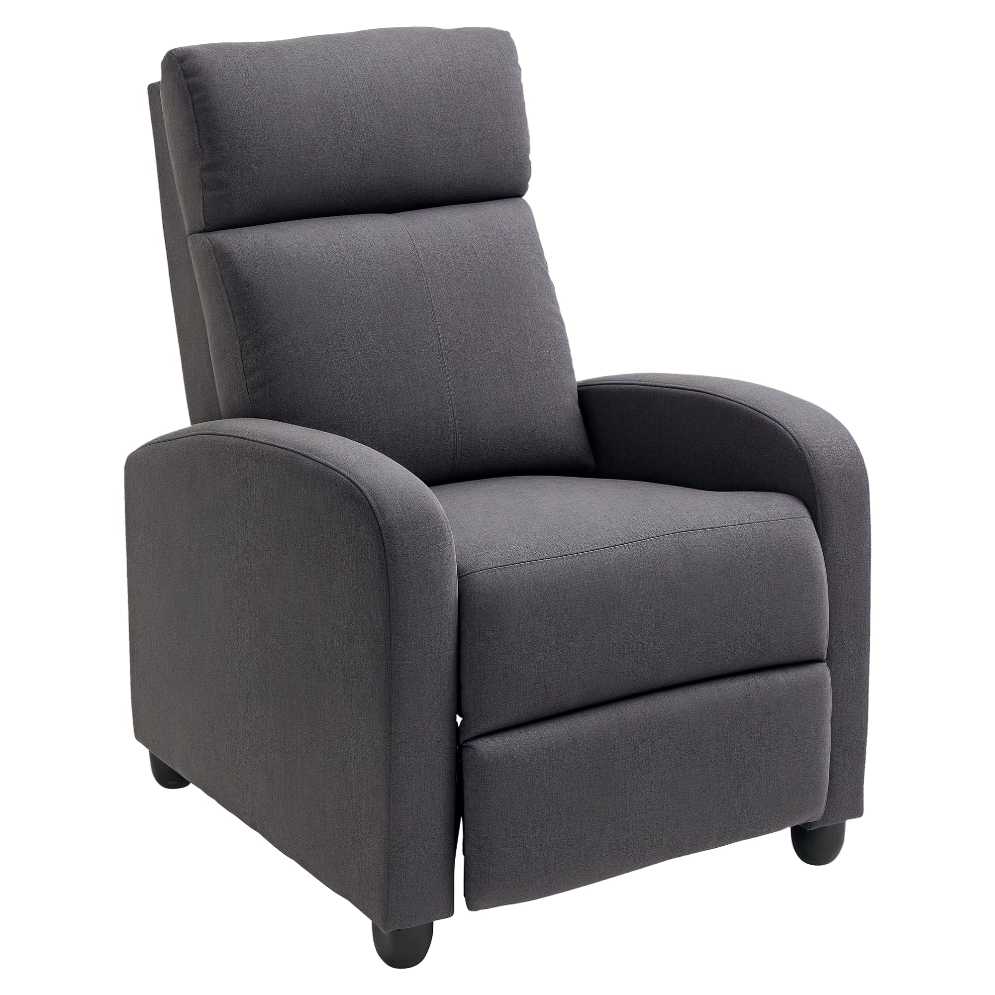 Fabric Recliner Chair Manual Home Theater Seating Single Reclining Sofa Chair w/ Padded Seat for Living Room, Dark Grey