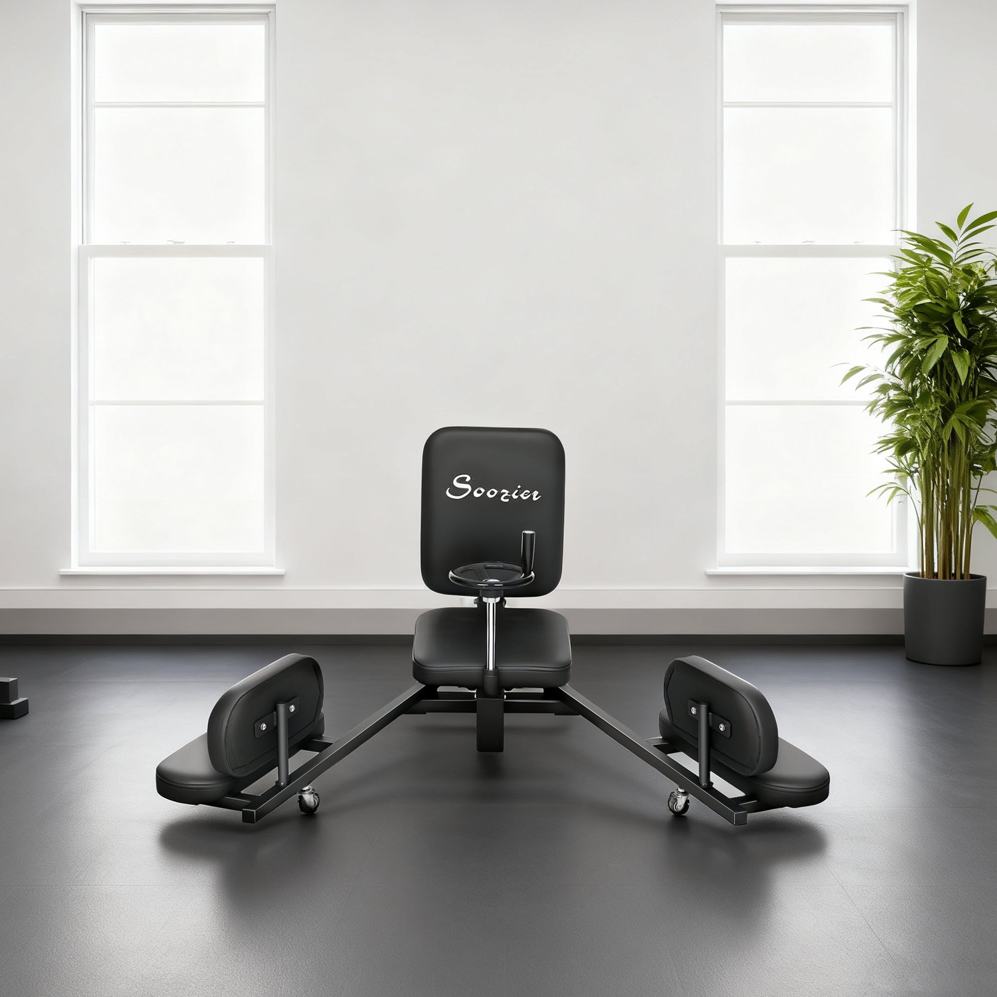 Soozier Leg Stretcher, 180° Adjustable Leg Split Machine with Handwheels, Leg Stretching Equipment for Flexibility