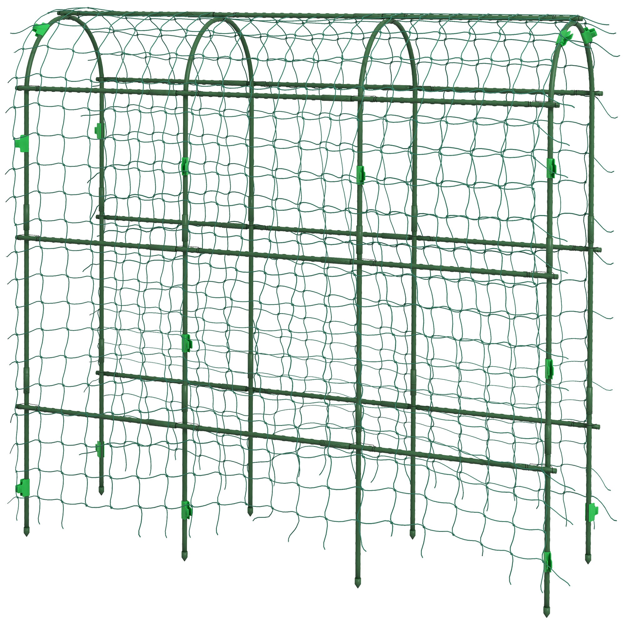 Metal Garden Trellis, Arch Trellis for Climbing Plants Outdoor, A-Frame, with Climbing Net, 17" x 72" x 72"