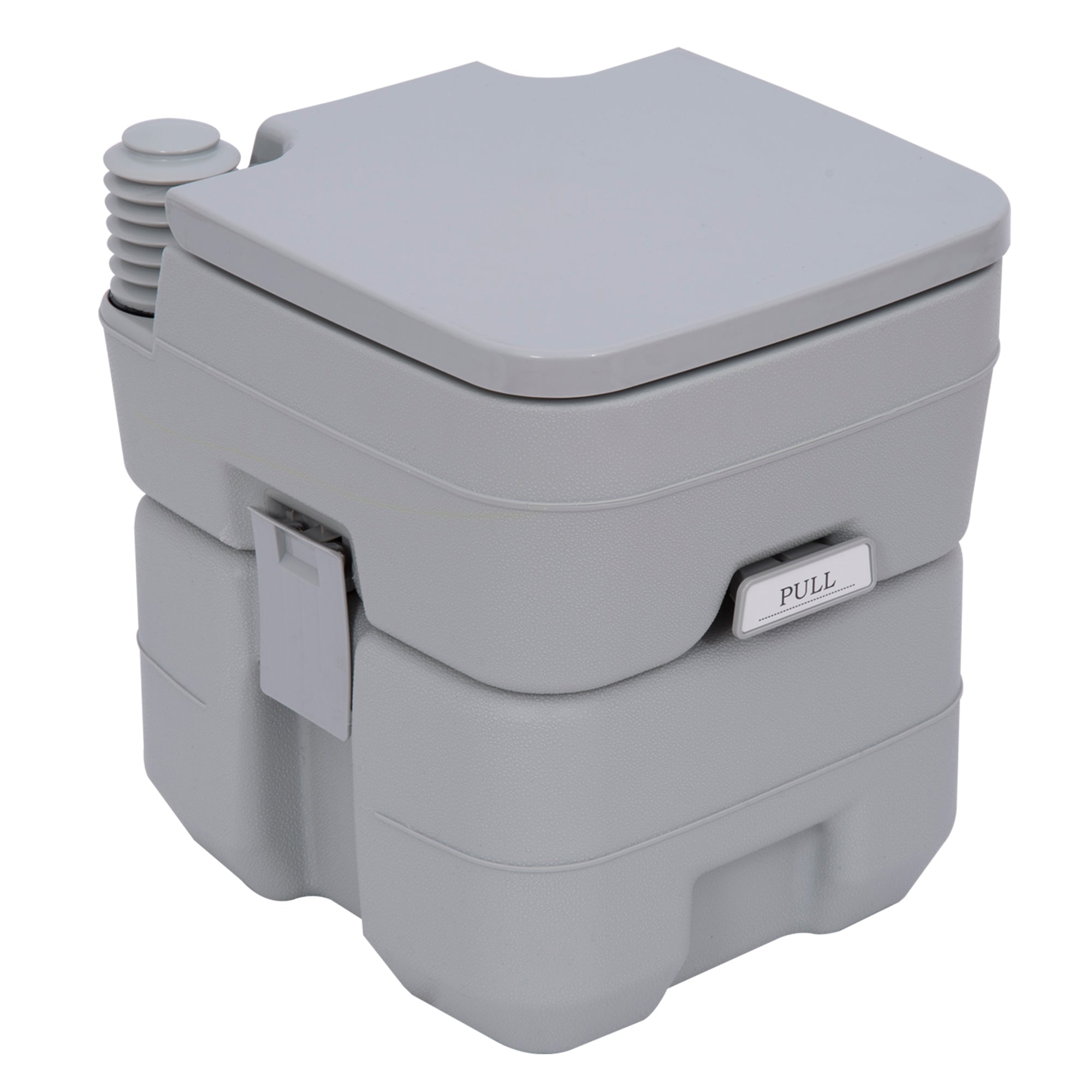 Portable Toilet for Adults, Travel Toilet with 2 Detachable Tanks, Camping Toilet for Trips, 5.3 Gallon (20L), Grey