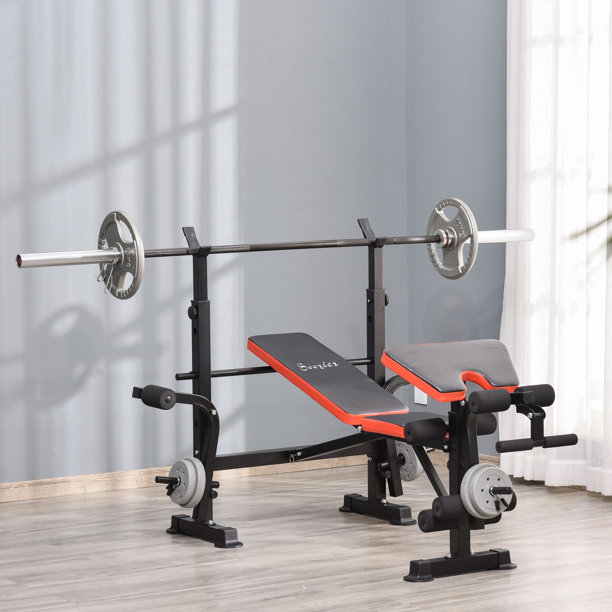 Soozier Adjustable Weight Bench for Weight Lifting and Strength Training