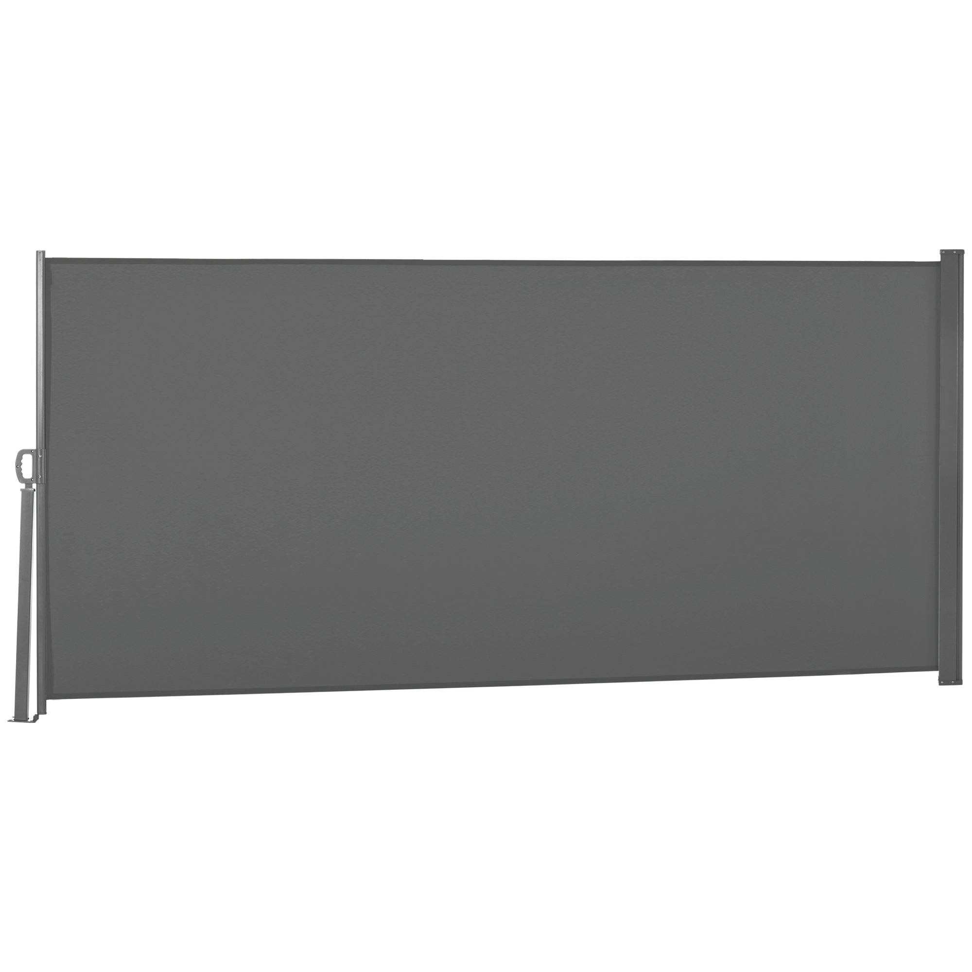 Patio Outdoor Folding Retractable Side Awning Privacy Screen with Resistance to UV Rays & Wind, 118" x 63", Light Grey