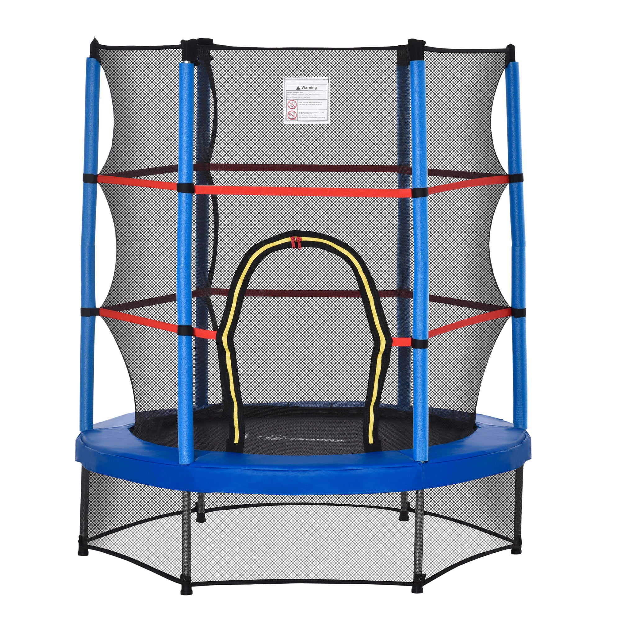 55" Kids Trampoline with Enclosure Net for Indoor/Outdoor, Trampoline for Boys and Girls Age 3-6 Years, Blue