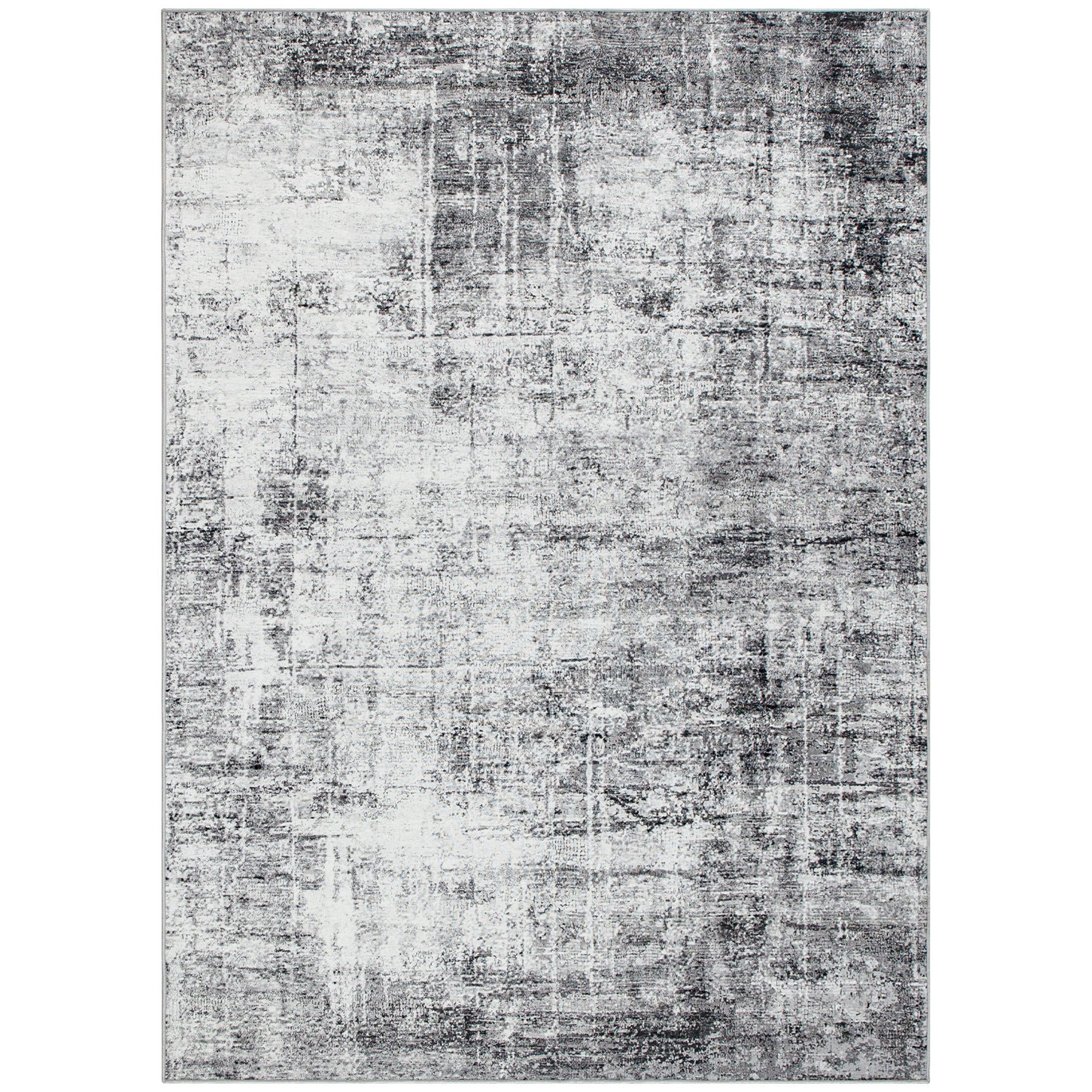 Area Rug for Living Room 5x7, Modern Abstract Machine Washable Rug, Non-Slip Carpet for Bedroom, Dining Room, Grey