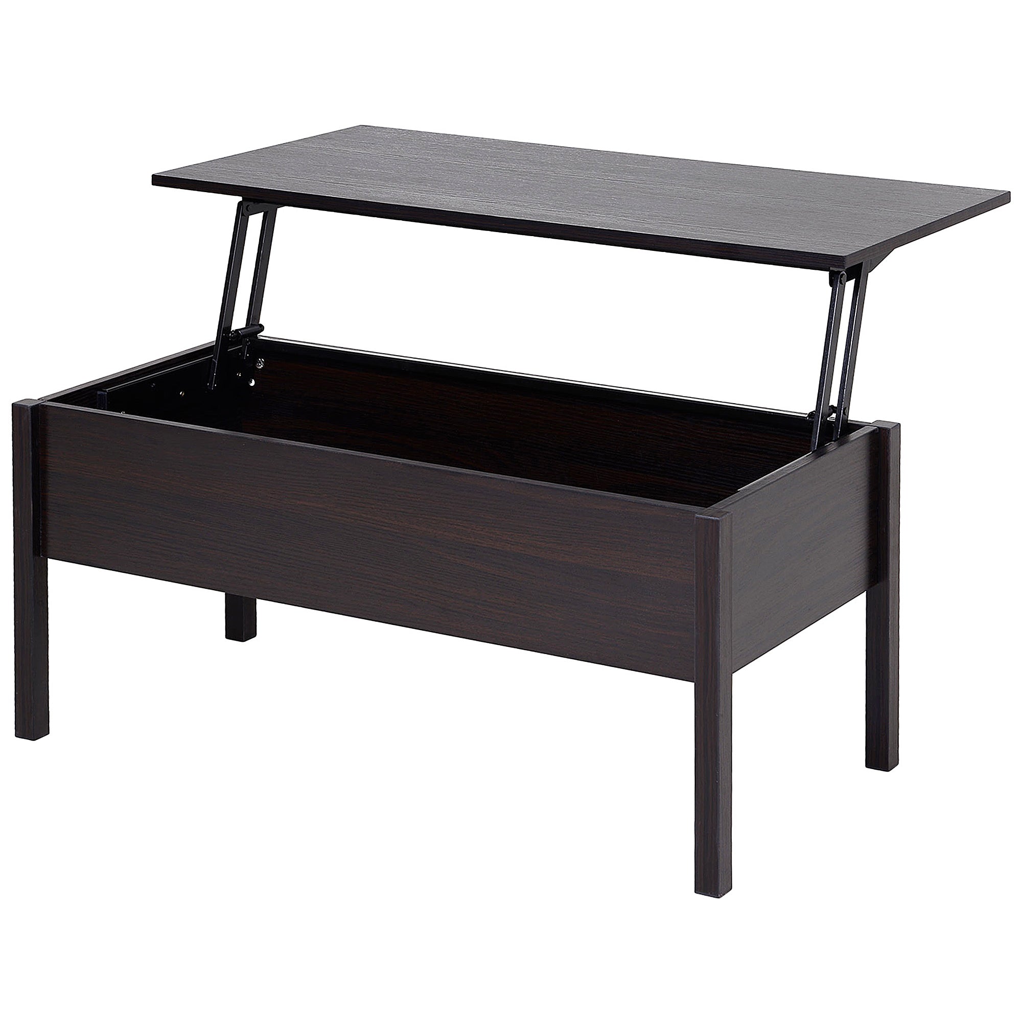 39" Modern Lift Top Coffee Table with Hidden Storage Compartment, Center Table for Living Room, Coffee