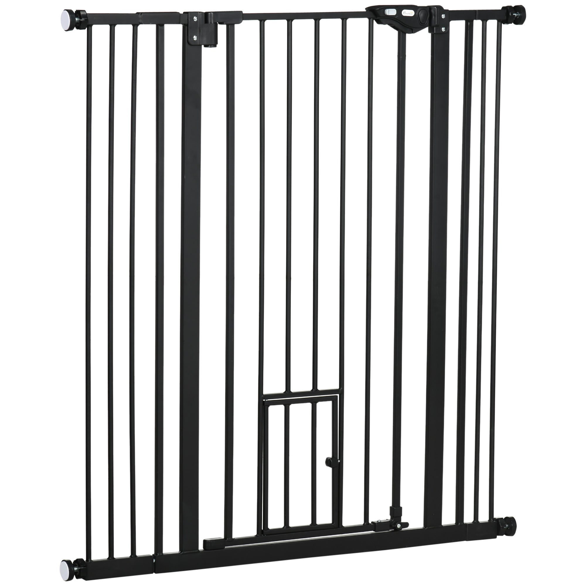 41" Easy Open Indoor Dog Gates for Doorways, House, Stair - Black