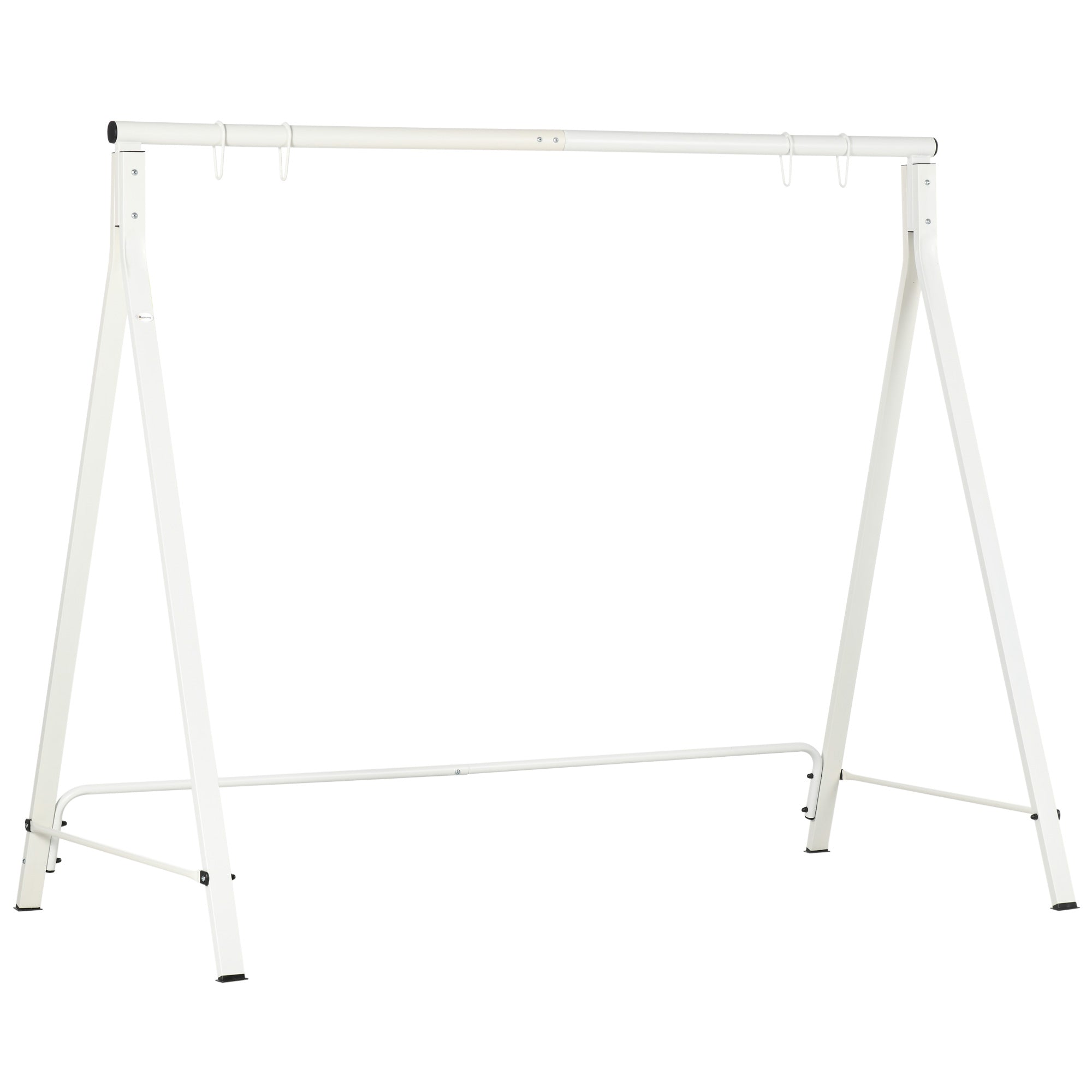 Metal Swing Stand Swing Frame, Hanging Chair Stand Only, 528 LBS Weight Capacity, for Backyard, Patio, Lawn, White
