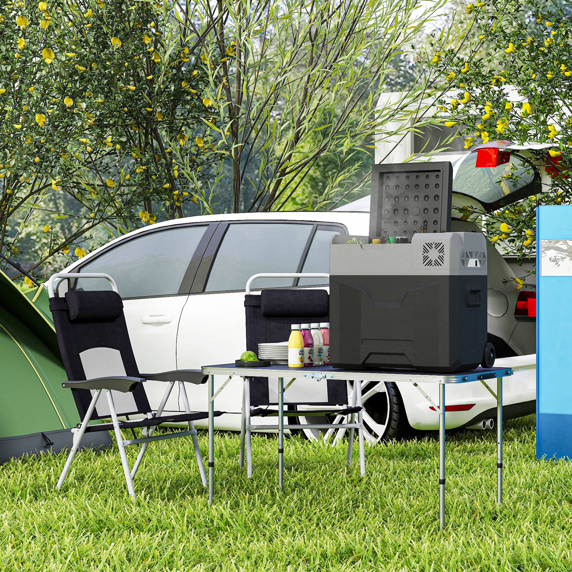 50 Liter Car Refrigerator Portable Freezer 12/24V Electric Cooler Box for Camping, Travel, Picnic, Down to -20℃
