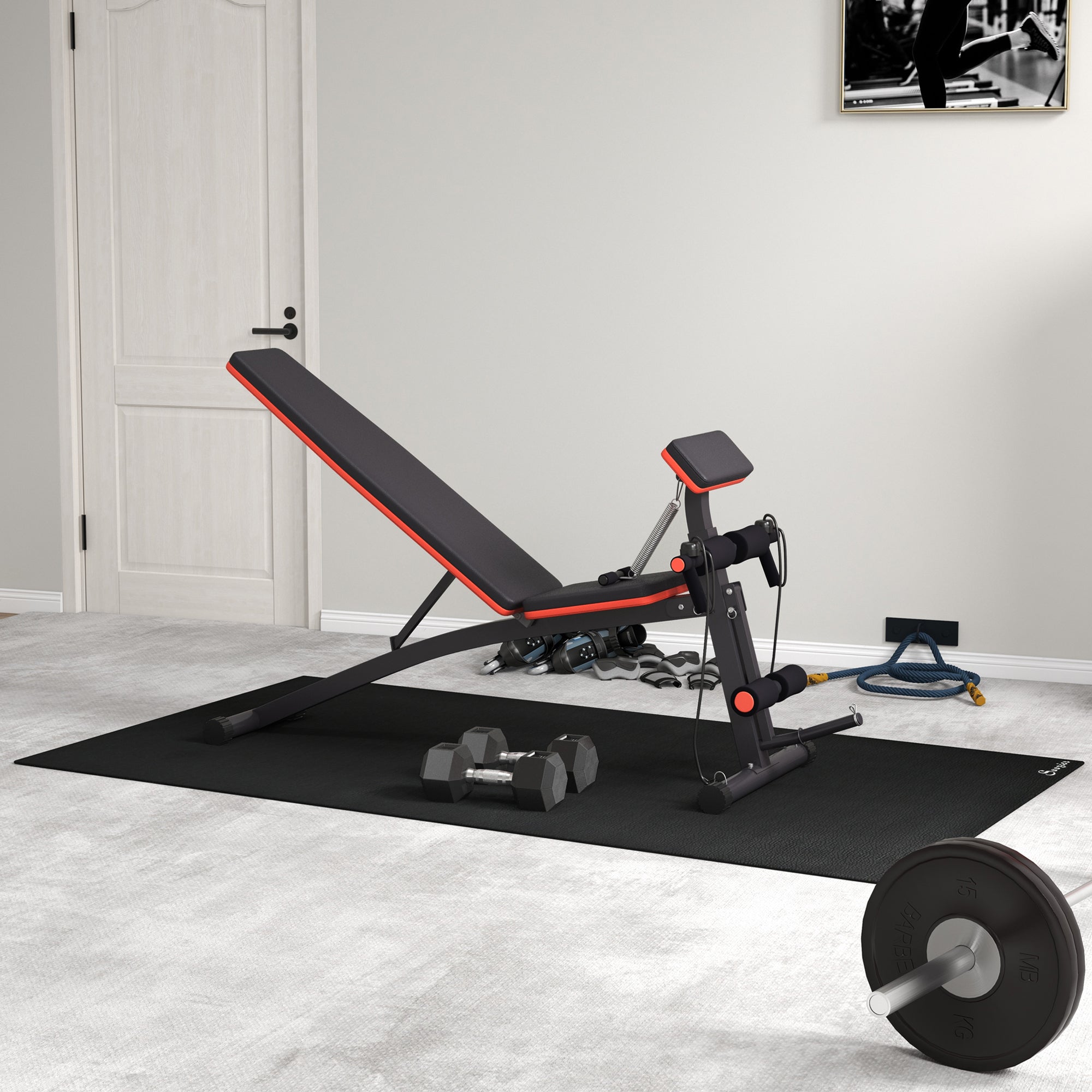 Soozier Rubber Dumbbells Weight Set, Total 50lbs, 25lbs Each, Dumbbell Hand Weight for Body Fitness Training for Home Office Gym, Black