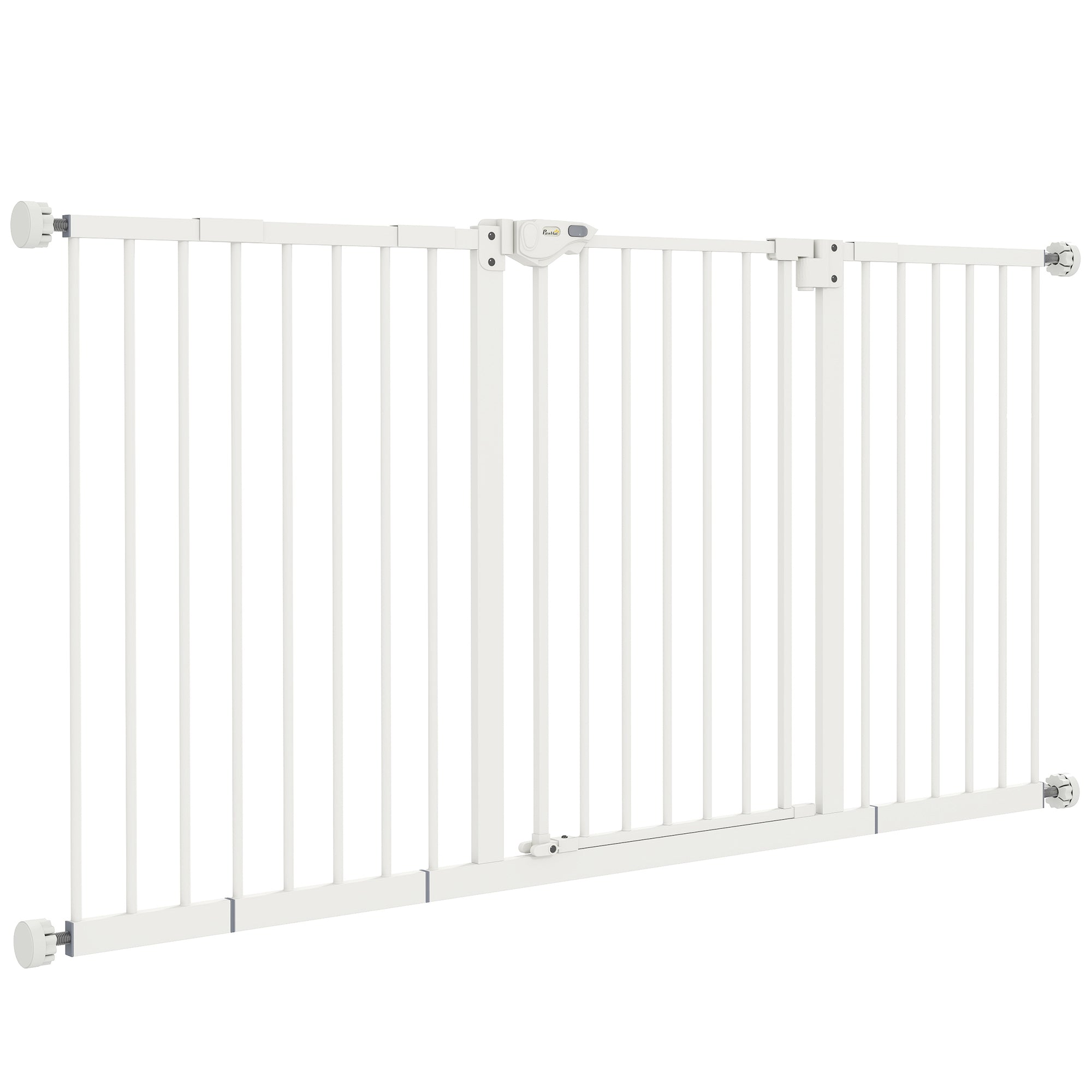 30 Inch Tall Pet Gate with Door Dog Gate and Barrier Indoor for Stairs Includes 7", 8", 12" Extensions Kit