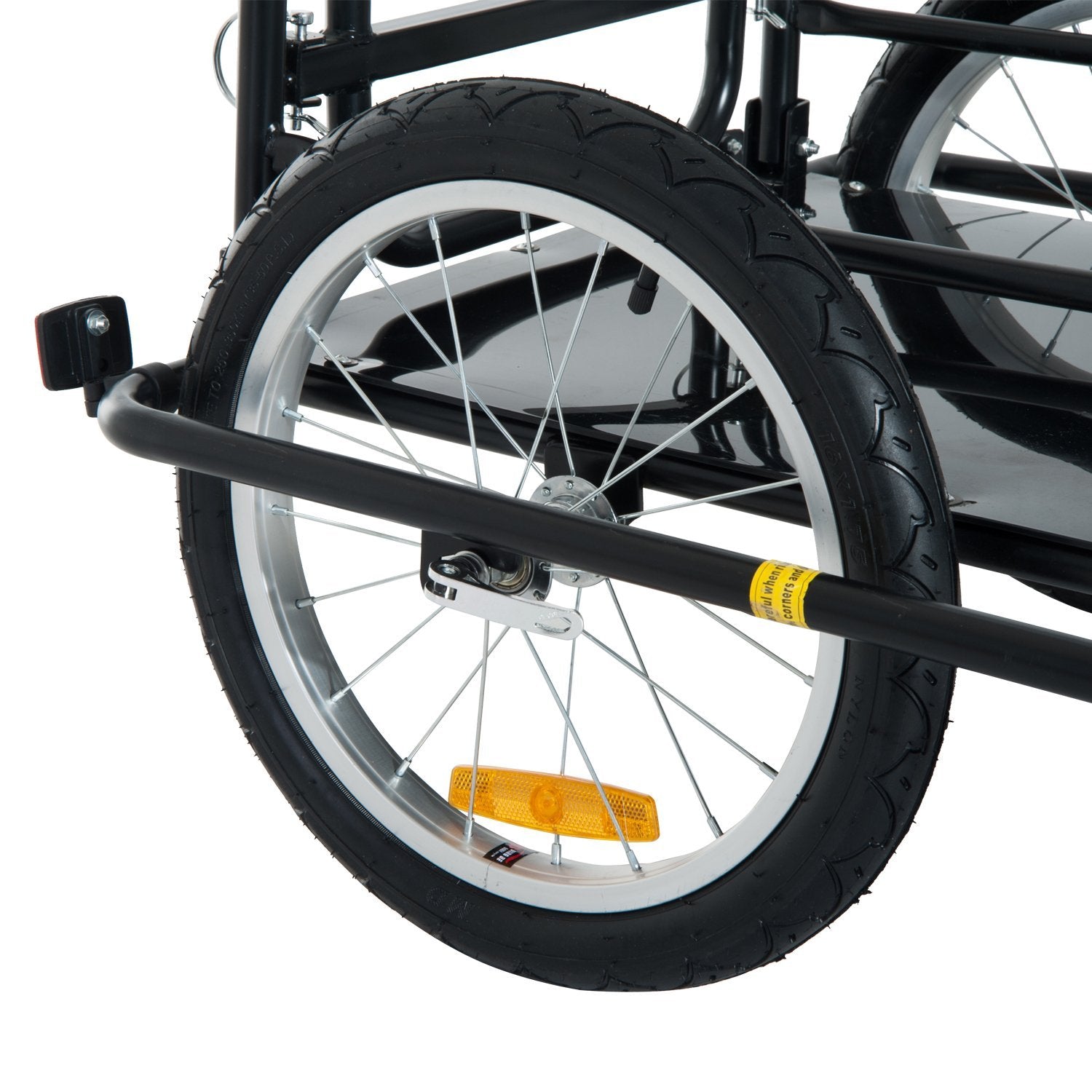 Aosom Folding Bicycle Cargo Trailer Wagon Utility Bike Cart Carrier Garden Patio Tool New