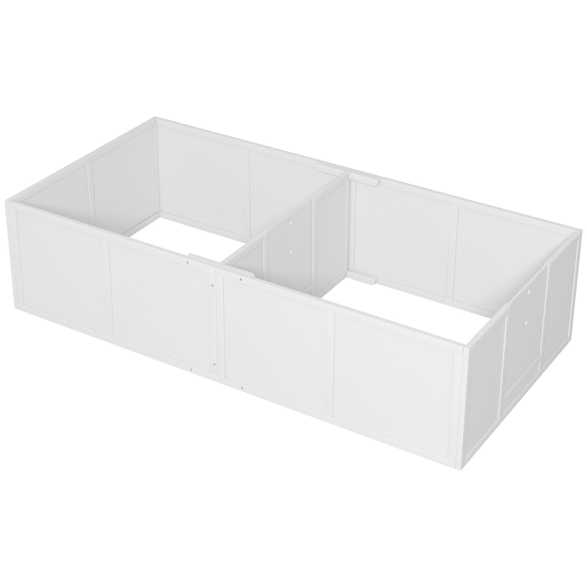 Whelping Box for Dogs w/ Adjustable, Removable Door, for Small Medium Dogs, 77" x 38", White