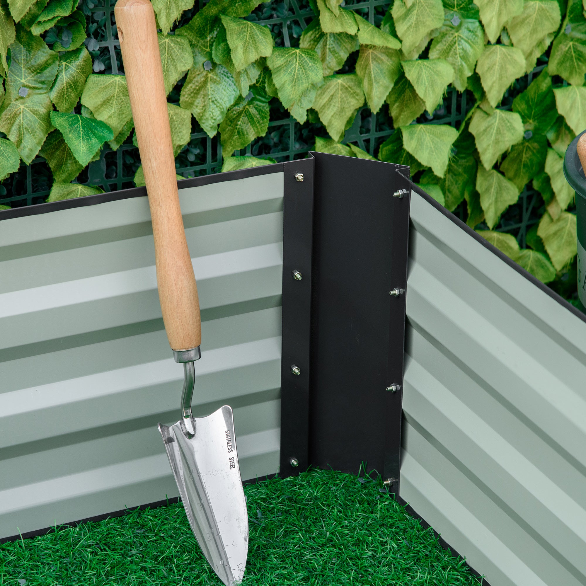 95" x 36" x 12" Galvanized Raised Garden Bed, Metal Elevated Planter Box for Growing Flowers, Herbs, Succulents, Grey