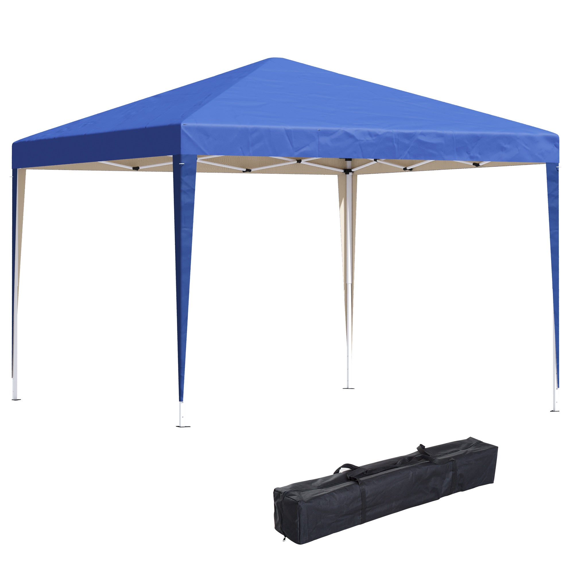 10 x 10ft Folding Pop Up Tent Outdoor Gazebo Canopy with Carrying Bag, Blue