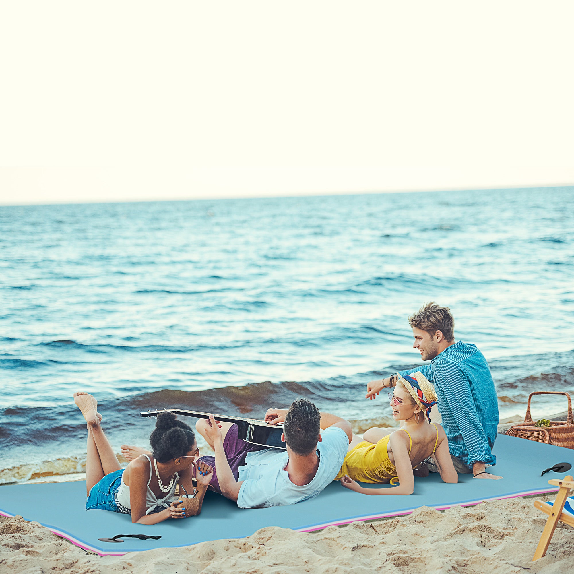 10x5ft Floating Mat Floating Lily Pad Water Carpet Float Aqua Mat Water Recreation and Relaxing in Lake, River, Beach, Swimming Pool, Blue