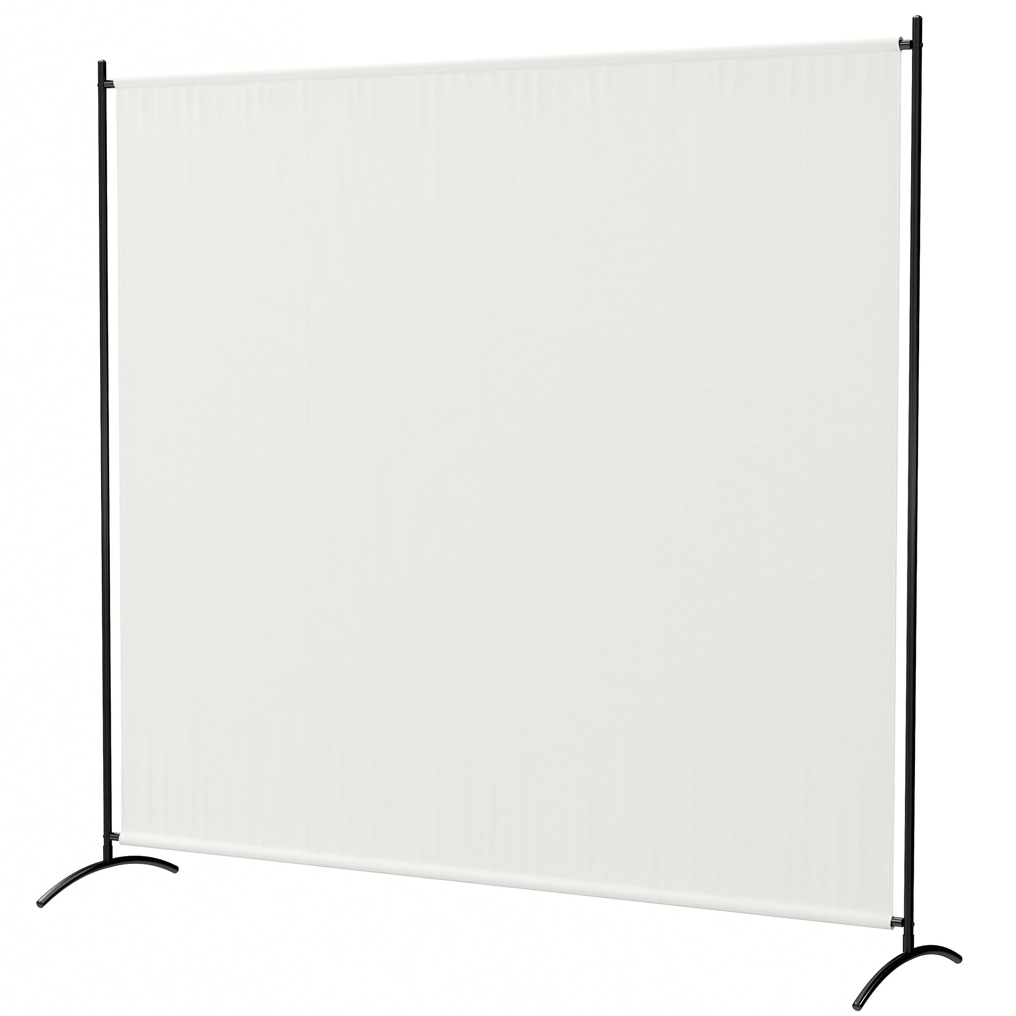 Single Panel Room Divider, UV30+ Privacy Screen, Indoor Outdoor Privacy Panel with Stable Base, Beige