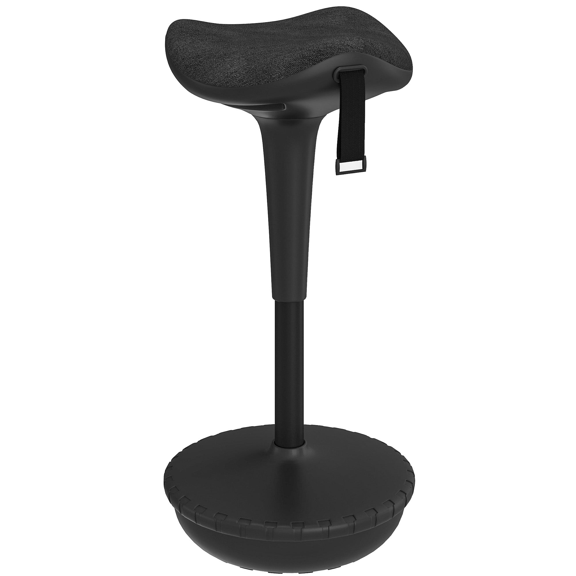 Swivel Standing Desk Chair, Adjustable Active Ergonomic Standing Stool, Backless Wobble Stool Chair, Black